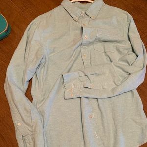 Aqua blue button up